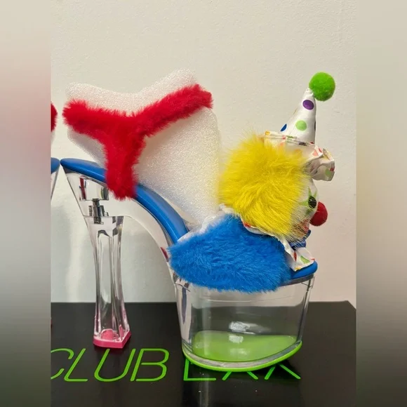 NIB Dolls Kill / Club Exx Chuckle Charm Platform Heels - Picture 7 of 10